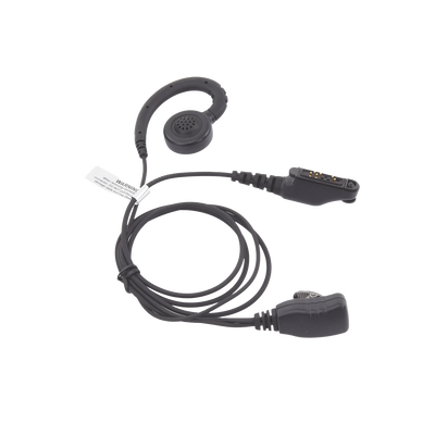 Micrófono de solapa con audífono ajustable al oído para radios ICOM IC-F50/ 60/ 50V/ 60V/ 3161/ 4161
