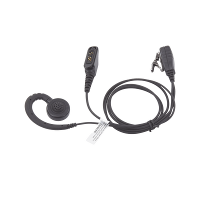 Micrófono de solapa con audífono ajustable al oído para radios ICOM IC-F50/ 60/ 50V/ 60V/ 3161/ 4161
