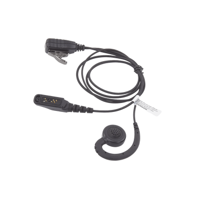 Micrófono de solapa con audífono ajustable al oído para radios ICOM IC-F50/ 60/ 50V/ 60V/ 3161/ 4161