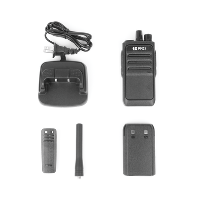Radio Portátil Analógico UHF 400-470 MHz / 2W / 16 Canales / Batería 6-8 hrs / VOX / IP67