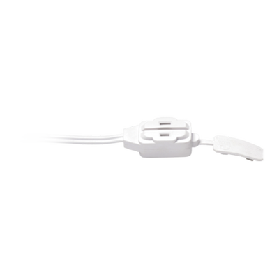 Extensión eléctrica de 3 salidas polarizadas color blanco para uso en interior, longitud 1.83 metros, calibre 16 AWG