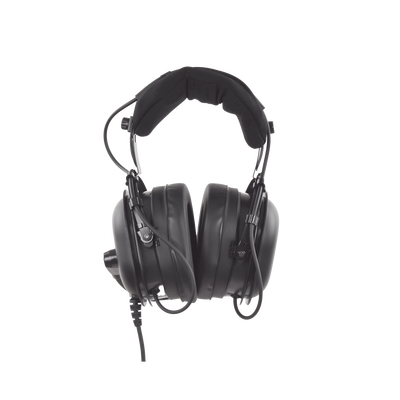 Audífonos acolchonados de uso rudo con diadema sobre la cabeza para radios Kenwood TK2000, TK3000, NX240, NX340