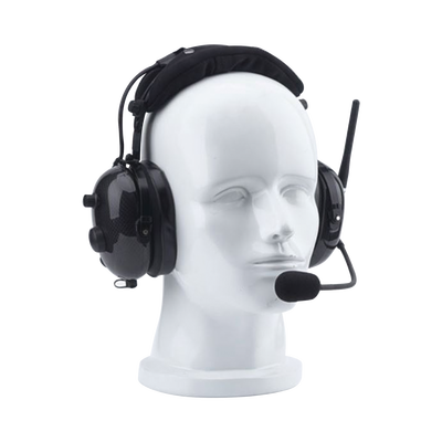 Auriculares con cancelación  de ruido de 28 dB, radio de dos vías integrado, UHF, 400-480 MHz