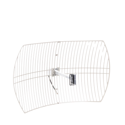 Antena Rejilla direccional, Ganancia 24 dBi, Dimensiones (90 x 60 x 38 cm), rango de frecuencia (2300-2500 MHz).