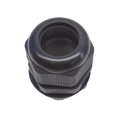 Conector Plástico Negro Tipo Glándula para Rosca NPT 1"