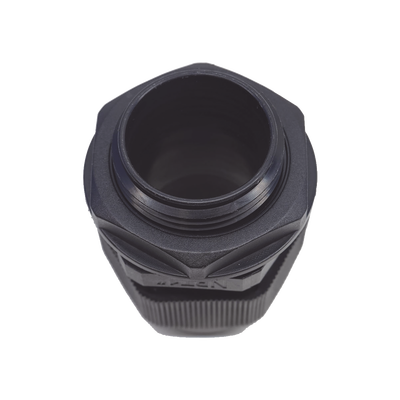 Conector Plástico Negro Tipo Glándula para Rosca NPT 1"