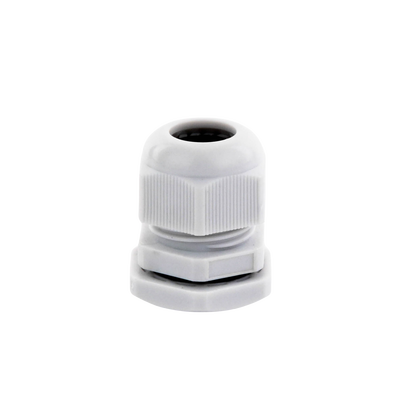 Conector Plástico Gris Tipo Glándula para Cable de 10 a 14 mm de Diámetro.