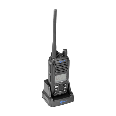 Radio Portátil Marino TXM52 / Sumergible IP67 / Luz Activada por Agua / NRC Reducción de Ruido / Dual-Watch / 5W de Potencia / FM (F3E)