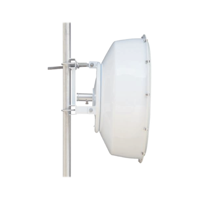 Antena direccional de alta resistencia, Ganancia 30 dBi, (4.9 -6.4 GHz), Plato hondo para mayor inmunidad al ruido, Conectores N-Hembra, Montaje incluido.