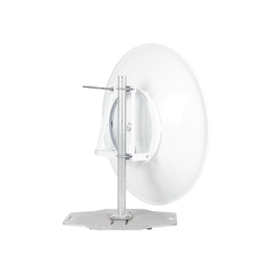 Antena direccional de 4 ft, 5.1 a 7.125 GHz, Ganancia 36 dBi, Conectores RP-SMA Hembra, Polarización doble, incluye montaje para torre o mástil