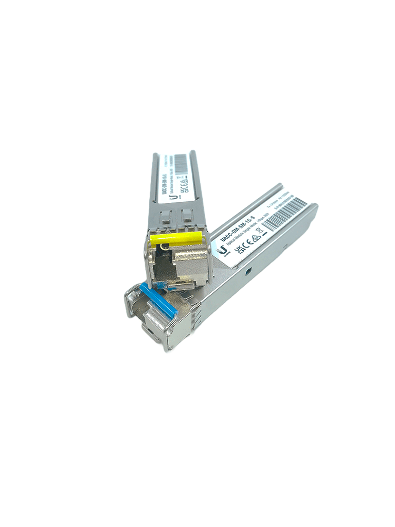 UBIQUITI UACC-OM-SM-1G-S-2 - Módulo SFP monomodo con transceptor mini GBIC, velocidad de hasta 1.25Gbps y conector tipo LC. Alcance de hasta 3km.