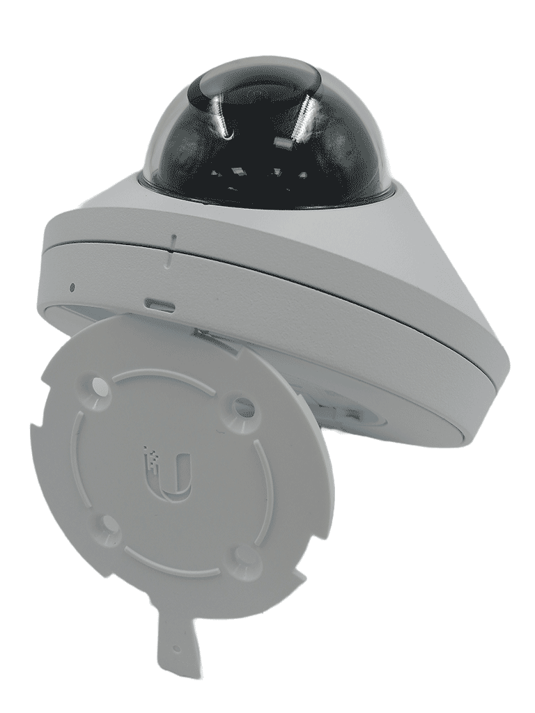 UBIQUITI UVC-G4-DOME - Cámara IP domo 4 MP, Lente Fijo, PoE, Iluminadores IR 9 Mts, Micrófono y Bocina integrados, Deteccion de eventos IA, Administrable a través de UniFi Protect.