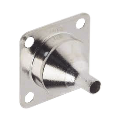 Campana para Montaje de Cable en Conectores de Chasis de 25.4 mm, con 4 Perforaciones a 18.25 mm.