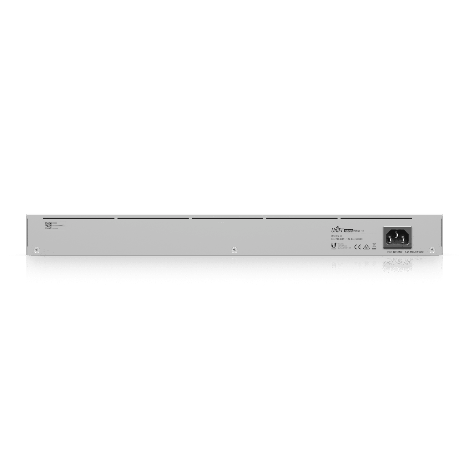 UBIQUITI USW-48 UniFi Switch Capa 2 de 48 puertos 10/100/1000 Mbps más 4 puertos 1G SFP, con pantalla informativa.