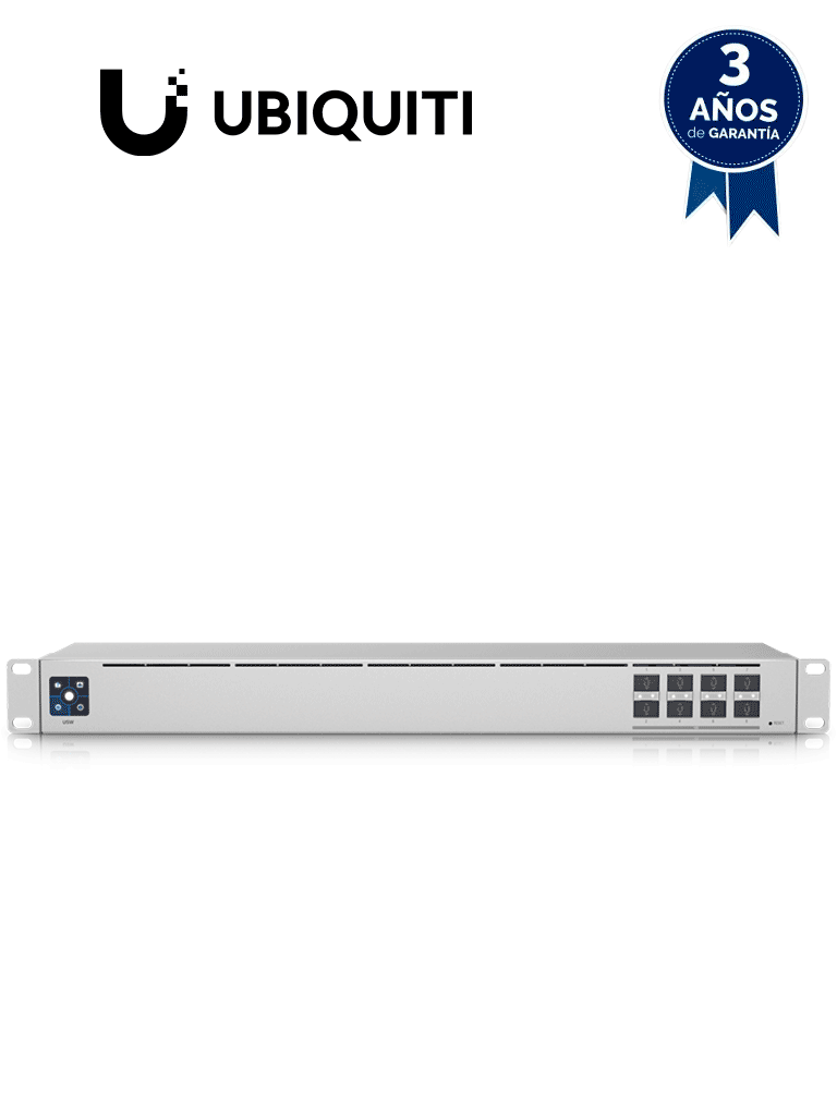 UBIQUITI USW-AGGREGATION - UniFi Switch Aggregation, administrable capa 2, 8 puertos SFP+ de 10G , Refrigeración silenciosa y sin ventilador.