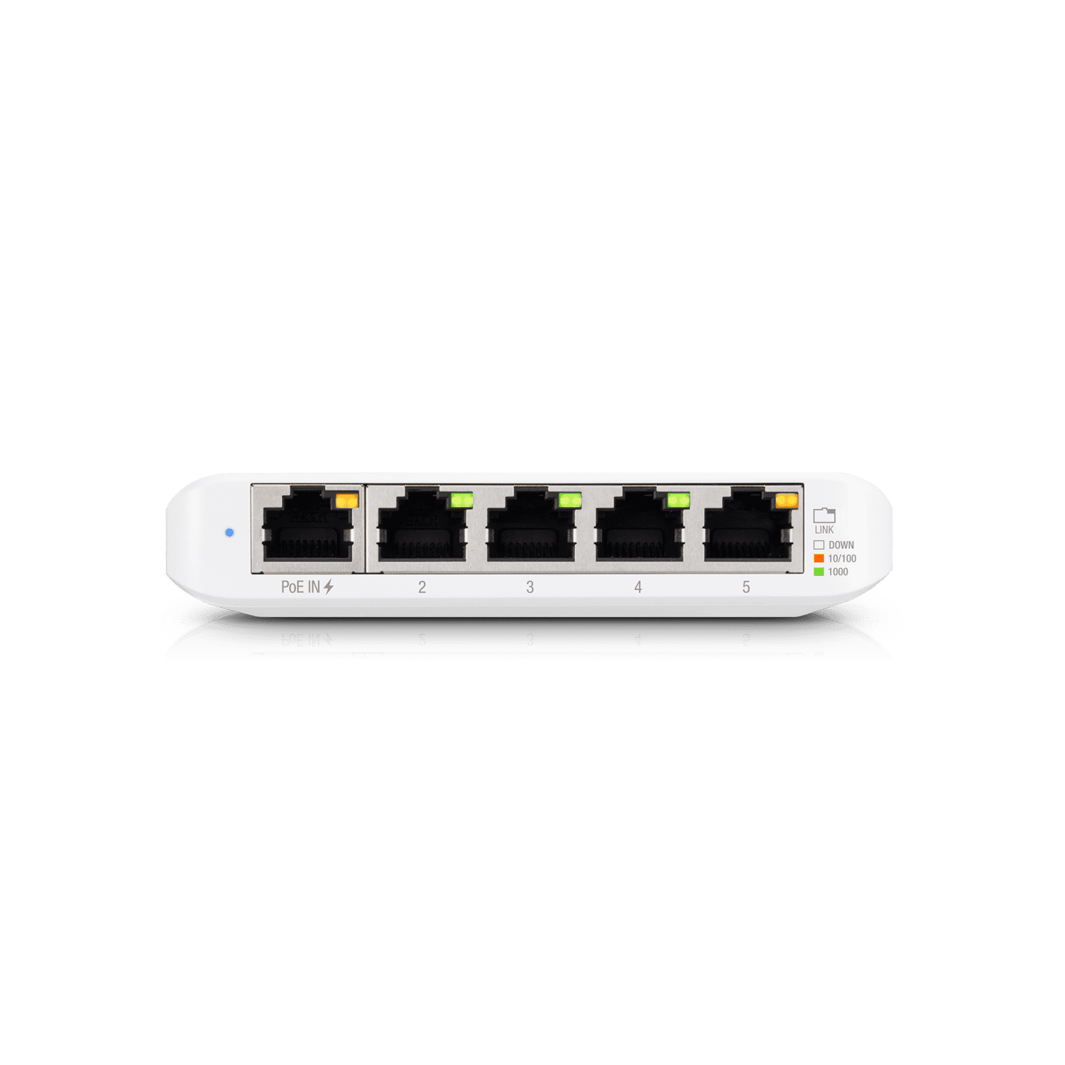 UBIQUITI USW-FLEX-MINI Switch UniFi Administrable Compacto de 5 Puertos 10/100/1000 Mbps, entrada de PoE 802.3af/at