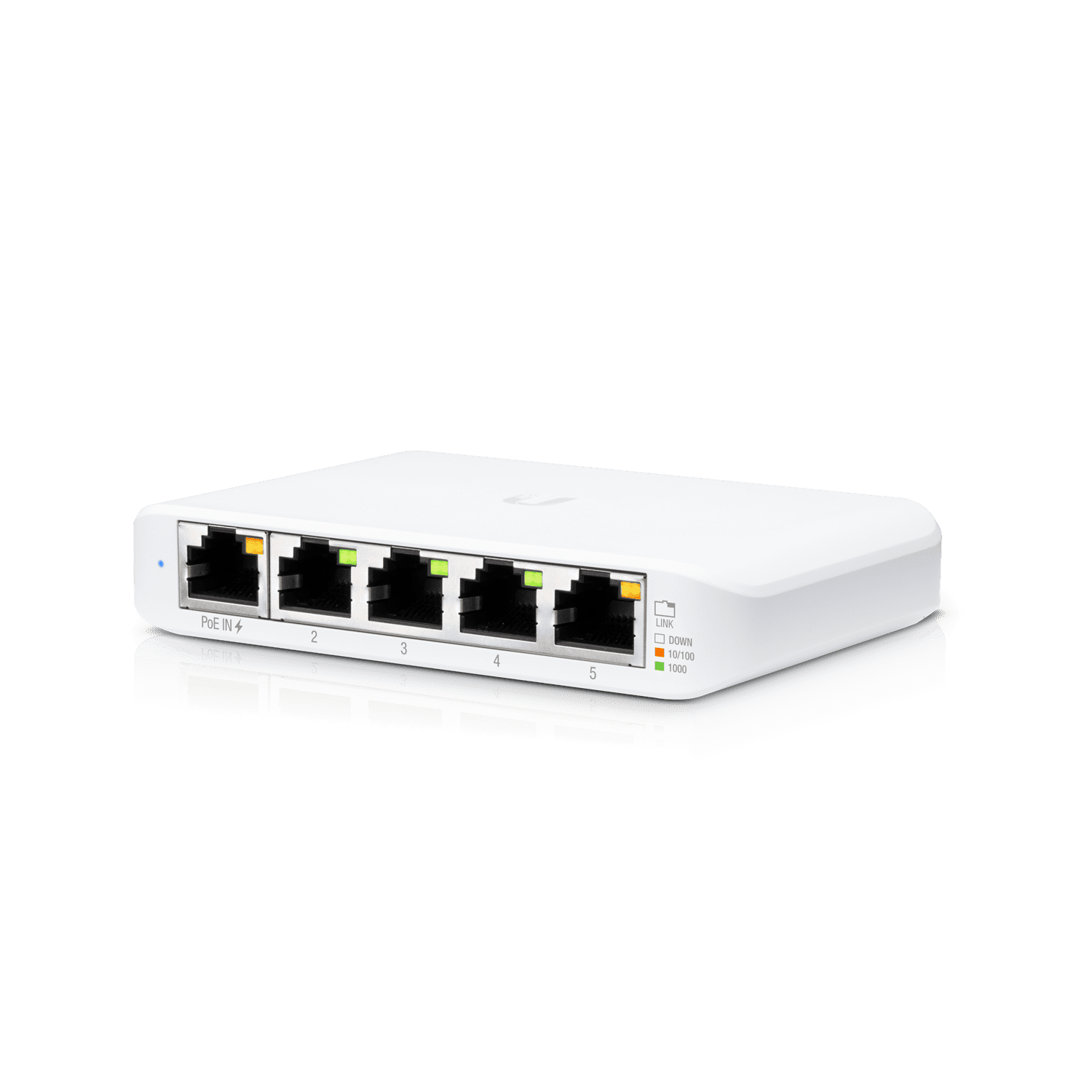 UBIQUITI USW-FLEX-MINI Switch UniFi Administrable Compacto de 5 Puertos 10/100/1000 Mbps, entrada de PoE 802.3af/at