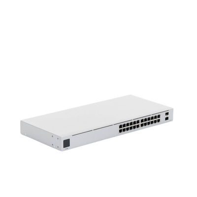 UniFi Switch USW-24-POE Gen2, Capa 2 de 24 puertos (16 puertos PoE 802.3af/at + 8 puertos Gigabit) + 2 puertos 1G SFP, 95W, pantalla informativa