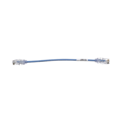 Cable de Parcheo TX6, UTP Cat6, Diámetro Reducido (28AWG), Color Azul, 20 cm (7.87 pulgadas)