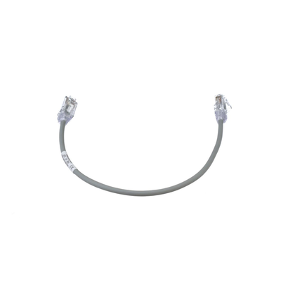 Cable de Parcheo TX6, UTP Cat6, Diámetro Reducido (28AWG), Color Gris, 0.30 Metros (1 Pie)