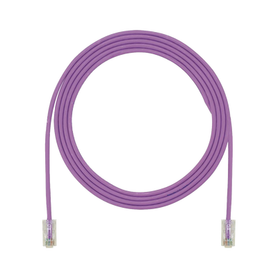 Cable de Parcheo UTP Cat6A, CM/LSZH, Diámetro Reducido (28AWG), Color Violeta, 0.91 Metros (3 Pies)