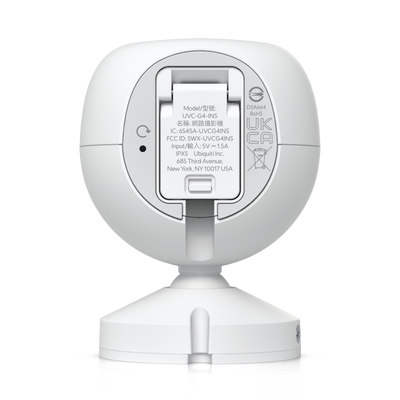 Cámara UniFi Protect WiFi 2K HD 30 FPS, Audio de Dos Vías, Montaje en Pared, LED Infrarojo para Visión Nocturna, IPX5 para intemperie