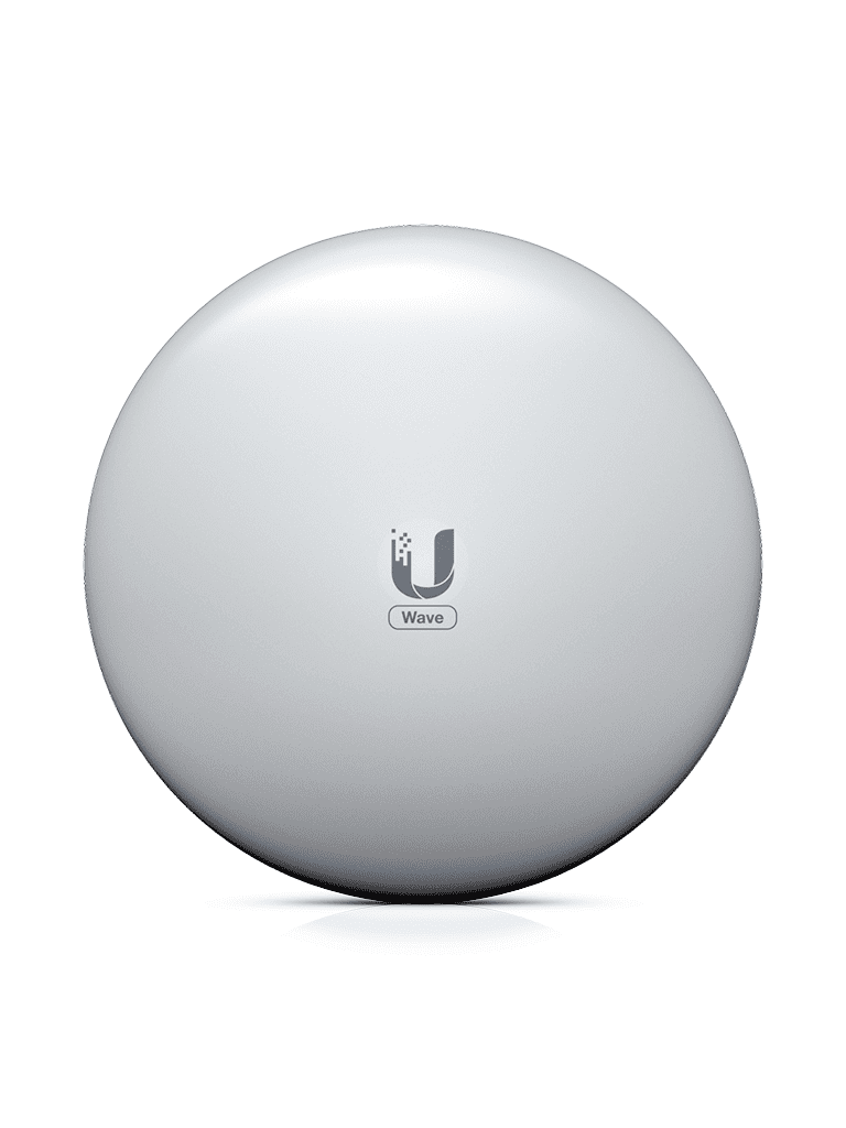 UBIQUITI WAVE-LR- Antena cliente para WAVE-AP, con frecuencia de 60 GHz y tasa de transferencia de hasta 2 Gbps. Incluye respaldo a 5 GHz y es compatible únicamente con WAVE-AP