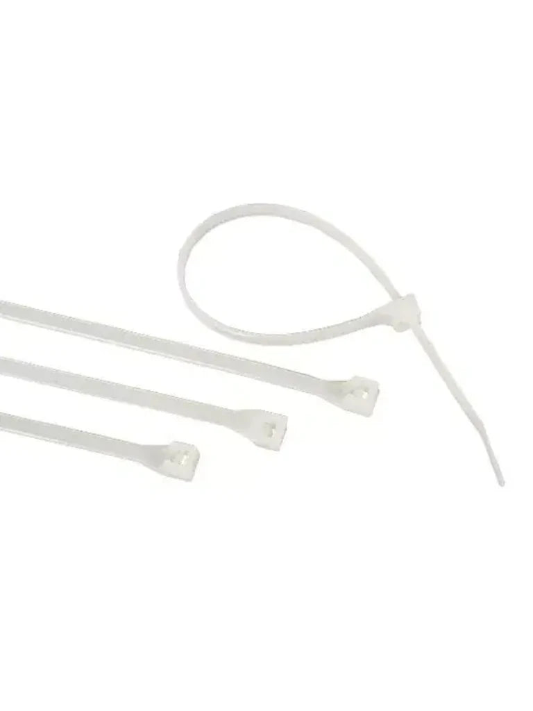 TCE LMG-SZS4X200B - Cincho de Nylon Color Blanco, Bolsa con 100 piezas, Medida 3.6mm Ancho X 200mm Largo, Certificación UL 94V-2