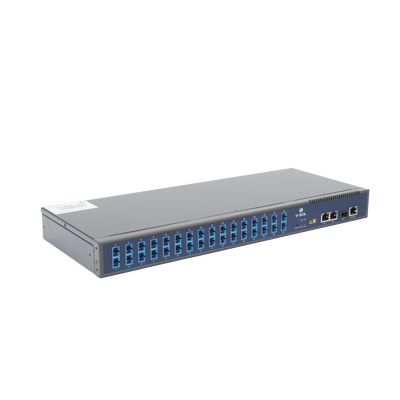 OLT de 1 GPON puerto con Splitter de 1 a 32 SC/UPC Incluido  + 3 puertos Uplink (2 puertos Gigabit Ethernet + 1 puerto SFP/SFP+) , hasta 128 ONUS
