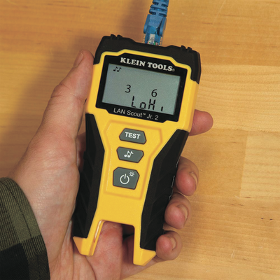 Tester  de Cable LAN Scout™ Jr. 2/ Para: Prueba aprobada/ Error de Cableado/ Falla de Circuito Abierto o Cortocircuito/ Par Dividido/ Blindaje.