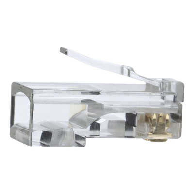 Conectores modulares de datos RJ45/CAT5e, paquete de 100 unidades.