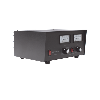 Fuente de poder 13.8Vcc, 35A, lineal, voltaje y corriente variable con medidores