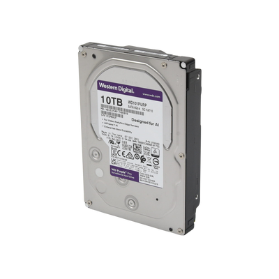 Disco Duro Purple Pro de 10 TB / 7200 RPM / Optimizado para Soluciones de Videovigilancia con Analiticos (Meta Data) / Uso 24-7 / 5 Años de Garantia