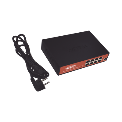 Switch Administrable de 8 puertos Gigabit Ethernet con PoE 802.3 af/at y 24V Pasivo + 2 SFP Gigabit, 150 W