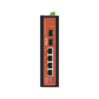 Switch Industrial PoE++ y pasivo de 24V / No administrable con 4 puertos Gigabit + 2 SFP / Presupuesto máx 180 W / Watchdog
