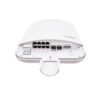 Switch CCTV PoE para exterior / No administrable / Con 8 puertos Gigabit PoE af/at + 2 x Gigabit SFP /  Presupuesto 120W / Ideal para Aplicaciones de Videovigilancia