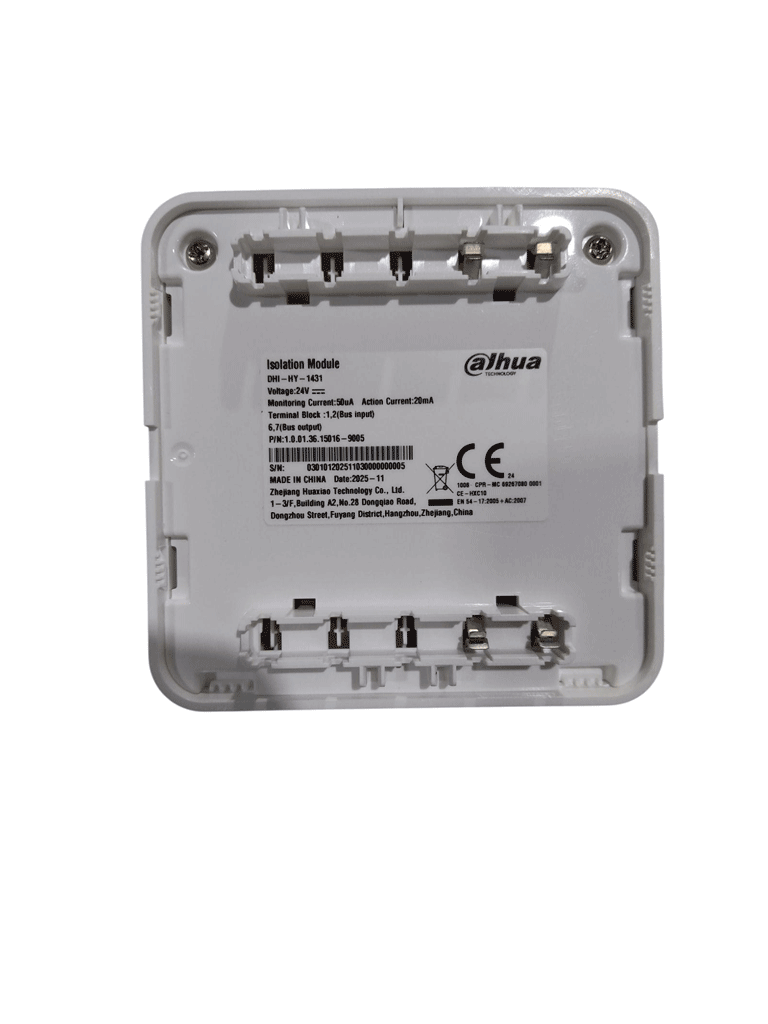 DAHUA WISUALARM DHI-HY-1431 - Modulo Aislador Para Sistemas de Alarma/ 2 Hilos/ Cumple con Norma: EN54-17/  24V DC,