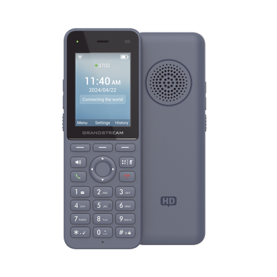 Teléfono IP inalámbrico Wi-Fi, Portátil, 3 cuentas SIP, 3 líneas, Voz HD, Bluetooth integrado, Puerto USB tipo C