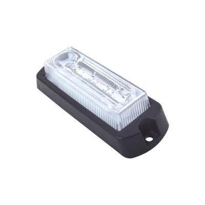 Luz Auxiliar Ultra Brillante X13 de 4 LEDs, color Ámbar, con mica transparente.