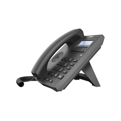 Teléfono IP empresarial para 2 lineas SIP con pantalla LCD 128 x 48 Px y conferencia de 3 vías