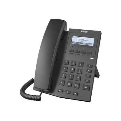 Teléfono IP empresarial para 2 lineas SIP con pantalla LCD 128 x 48 Px y conferencia de 3 vías