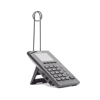 Teléfono IP para Call Center para 2 lineas SIP con soporte para diadema, pantalla LCD de 2.8 pulgadas a color, PoE