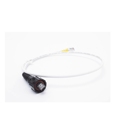 Patch Cord Reforzado Industrial (Ruggedized), Cat6A Blindado S/FTP, CM/LS0H, 0.91 Metros (3 Pies)