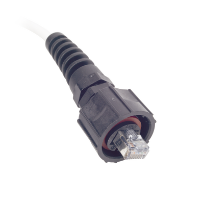 Patch Cord Reforzado Industrial (Ruggedized), Cat6A Blindado S/FTP, CM/LS0H, 1.52 Metros (5 Pies)