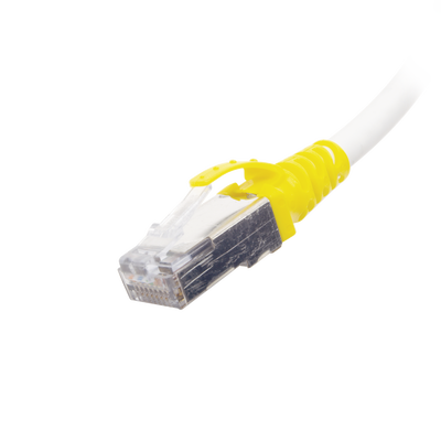 Patch Cord Reforzado Industrial (Ruggedized), Cat6A Blindado S/FTP, CM/LS0H, 2.13 Metros (7 Pies)