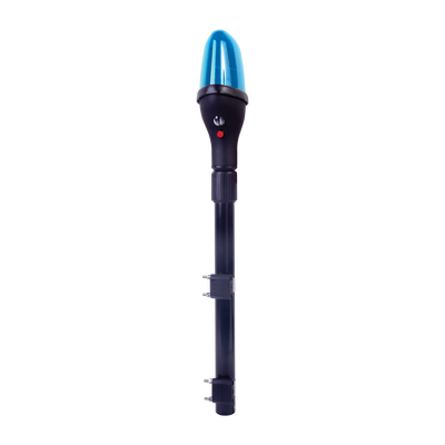 Luz telescópica para motocicleta, color azul