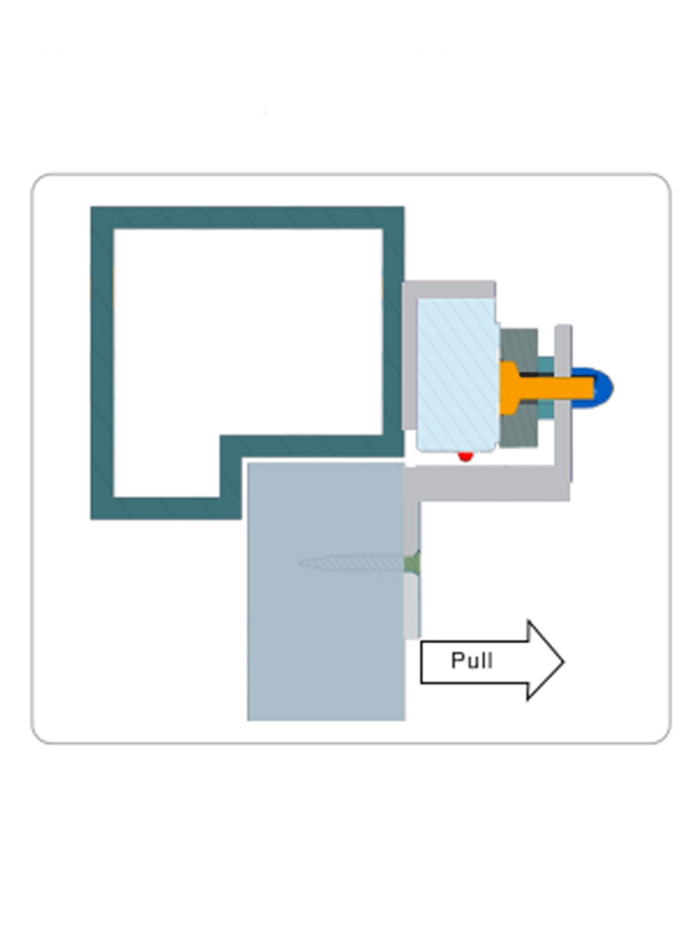 YLI MBK180NZL - Soporte de fijacion de electroiman para puerta con apertura interior de 180 Kg tipo ZL / Compatible con YM180NLED