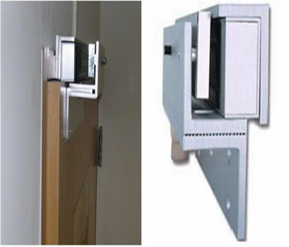 ZKTECO LM120PAK - Paquete de contrachapa magnética de 120 kg, voltaje de 12VDC incluye soporte ZL para su instalación, compatible para puertas de madera y metal