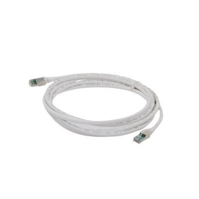 Patch Cord Z-MAX Cat6A S/FTP, CM/LS0H, 3.05 Metros (10 Pies), Color Blanco, Versión Bulk (Sin Empaque Individual)