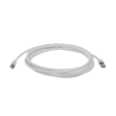Patch Cord Z-MAX Cat6A S/FTP, CM/LS0H, 3.05 Metros (10 Pies), Color Blanco, Versión Bulk (Sin Empaque Individual)